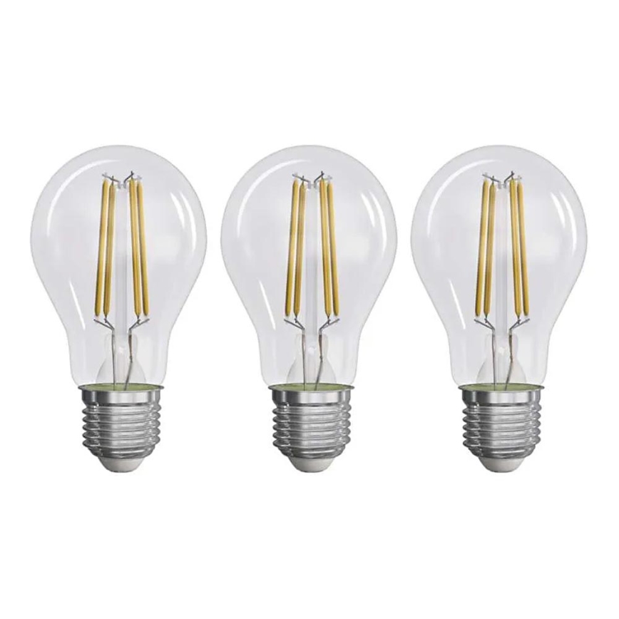 SET 3x LED-Glühlampe FILAMENT A60 E27/5W/230V 4000K Energieklasse A