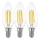 SET 3x LED-Glühlampe VINTAGE C35 E14/4W/230V 2700K - Eglo 12811