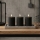 Set 3x LED-Kerze BRILLO LED/2xAA 10 cm schwarz + Fernbedienung