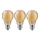 SET 3x LED-Lampe CLASIC AMBER A60 E27/9W/230V 2200K - Brilagi