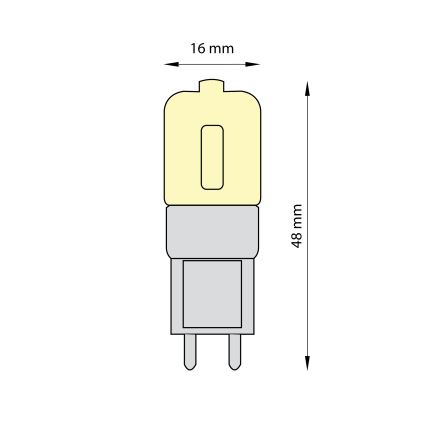 SET 3x LED-Lampe ECOLINE G9/2,5W/230V 3000K - Brilagi