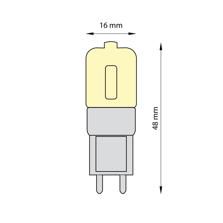SET 3x LED-Lampe ECOLINE G9/2,5W/230V 3000K - Brilagi