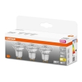 SET 3x LED-Lampe PAR16 GU10/2,6W/230V 2700K - Osram