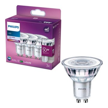SET 3x LED-Lampe Philips PAR16 GU10/4,6W/230V 4000K