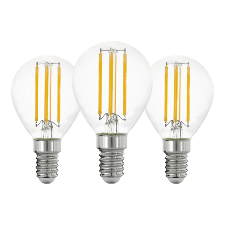 SET 3x LED-Lampe VINTAGE P45 E14/7W/230V 2700K - Eglo 110303