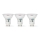 SET 3x LED-Leuchtmittel GU10/4,5W/230V 2700K