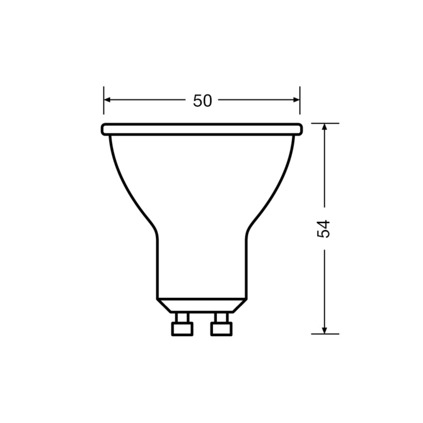 SET 3x LED-Leuchtmittel PAR16 GU10/4,5W/230V 6500K 120° - Osram