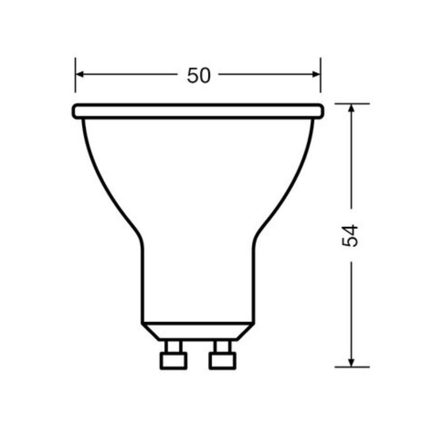 SET 3x LED-Leuchtmittel PAR16 GU10/6,9W/230V 6500K - Osram