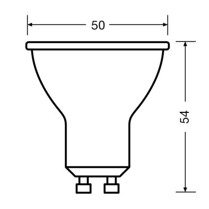 SET 3x LED-Reflektorlampe PAR16 GU10/6,9W/230V 6500K 60° - Osram