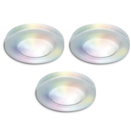 SET 3x Dimmbare LED-RGB-Einbauleuchte für das Badezimmer  ARGON LED/7,3W/230V IP44 + Fernbedienung