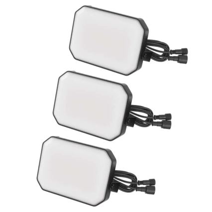 3er-Set dimmbarer LED RGBIC-Außenstrahler GoSmart LED/14W/230V 3000-6500K IP65 Wi-Fi Tuya