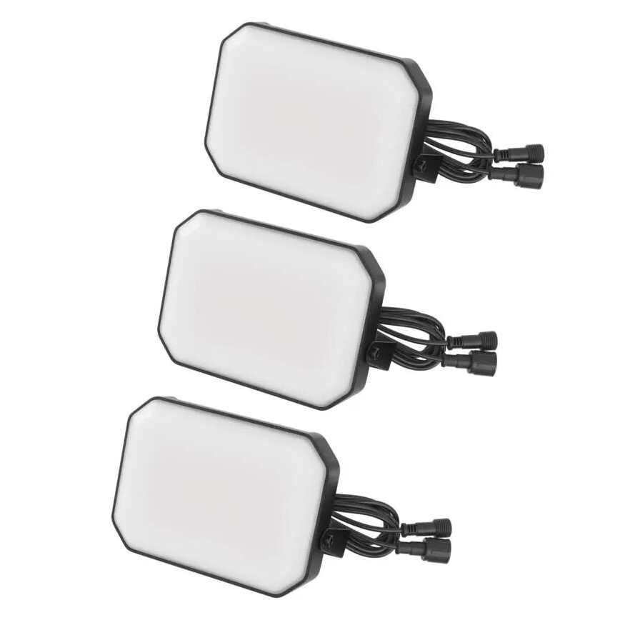 3er-Set dimmbarer LED RGBIC-Außenstrahler GoSmart LED/14W/230V 3000-6500K IP65 Wi-Fi Tuya