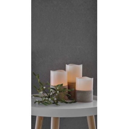 SET 3x LED Weihnachtsdekoration 3xLED/3x3AAA + Fernbedienung