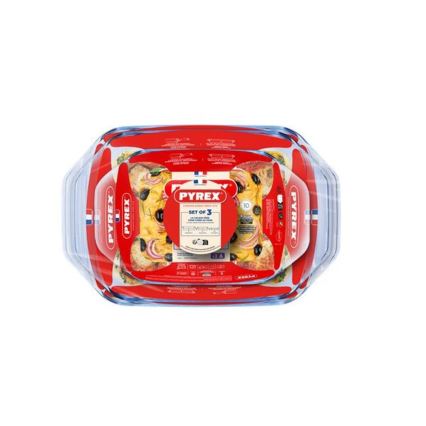 Set 3x PYREX-Auflaufformen 1,4/3/4 l