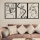 SET 3x Wanddekoration 109x50 cm Liebe Metall