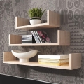 SET 3x Wandregal TRIO Eiche Sonoma