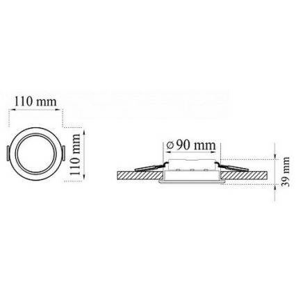 SET 3xLED Bad Deckeneinbauleuchte MIRO LED/6W/230V IP44