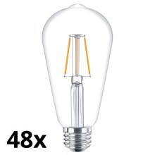 SET 48x LED-Glühbirne VINTAGE ST64 E27/4,3W/230V 2700K