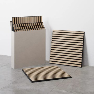 Set 4x Akustische Wandpaneele VASAVIK 60x60 cm Eiche natur