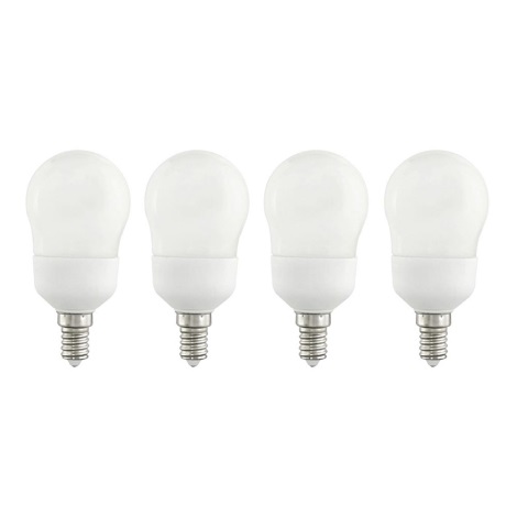 SET 4x Energiesparlampe E14/7W/230V