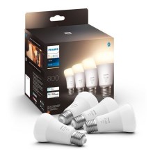 SET 4x LED dimmbare Glühbirne Philips Hue WHITE A60 E27/9W/230V 2700K