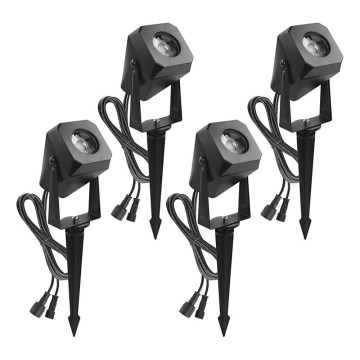 SET 4x LED RGBIC Dimmbare Outdoor-Leuchte LED/7W/230V 3000-6500K IP65 Wi-Fi Tuya