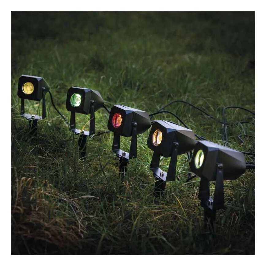 SET 4x LED RGBIC Dimmbare Outdoor-Leuchte LED/7W/230V 3000-6500K IP65 Wi-Fi Tuya