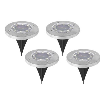 SET 4x LED Solarlampe CLAVO LED/1xAAA 4000K IP44 300 mAh