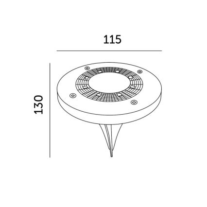 SET 4x LED Solarlampe CLAVO LED/1xAAA 4000K IP44 300 mAh