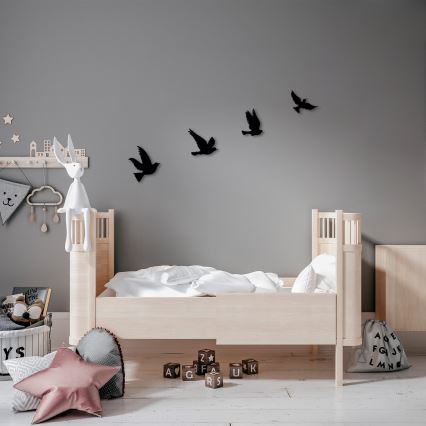 SET 4x Wanddekoration Vögel aus Metall