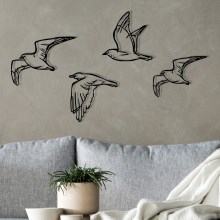 SET 4x Wanddekoration Vögel