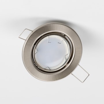 Set 5x Badezimmer-Einbaustrahler 1xGU10/4W/230V IP23 matt-chrom