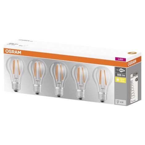 SET 5x LED Glühbirne VINTAGE A60 E27/6,5W/230V 2700K - Osram