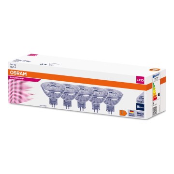 SET 5x LED-Leuchtmittel MR16 GU5,3/3,8W/12V 4000K 36° - Osram