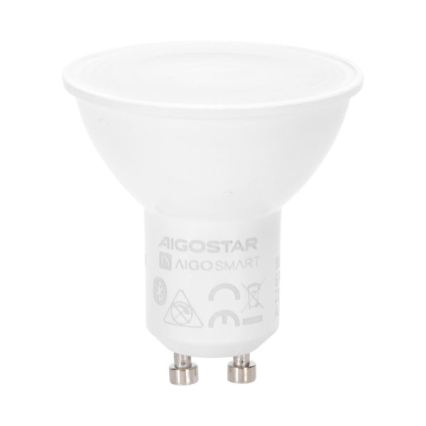 6er-Set dimmbare LED RGBW-Leuchtmittel MESH GU10/6,5W/230V 2700-6500K Wi-Fi + Fernbedienung - Aigostar