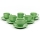 Set 6x Keramiktasse Lucie mit Untertasse grün