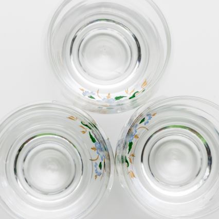 Set 6x Likörglas klar - Blumenmuster Nr. 4