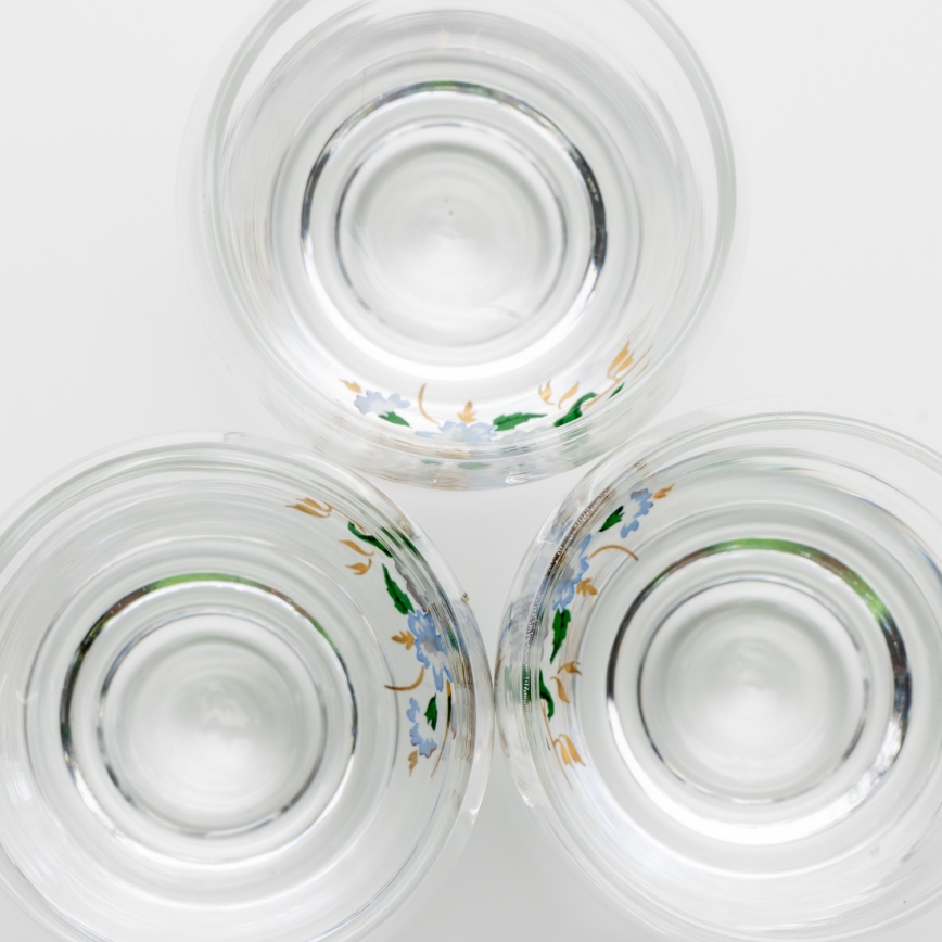 Set 6x Likörglas klar - Blumenmuster Nr. 4