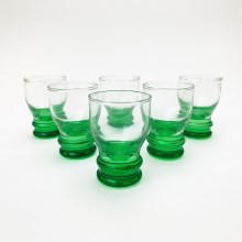 Set 6x Likörglas klar grün