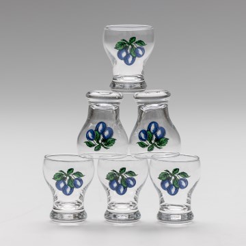 Set 6x Likörglas klar - Pflaume