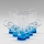 Set 6x Likörglas mit Henkel blau