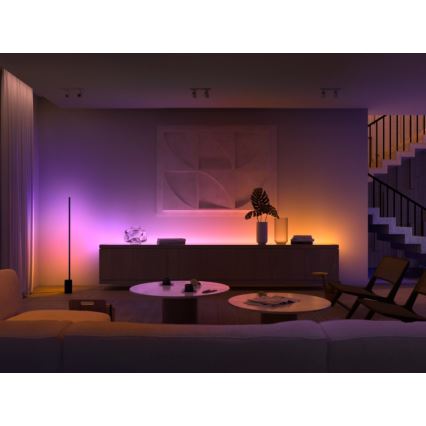 SET - Dimmbarer LED-RGBW-Streifen Philips Hue WHITE AND COLOR AMBIANCE 2m LED/20W/230V + 4x Dimmbares Leuchtmittel Philips A60 E27/6,5W/230V 2000-6500K