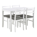 Set Esstisch und 4 Stühle EMILY weiß