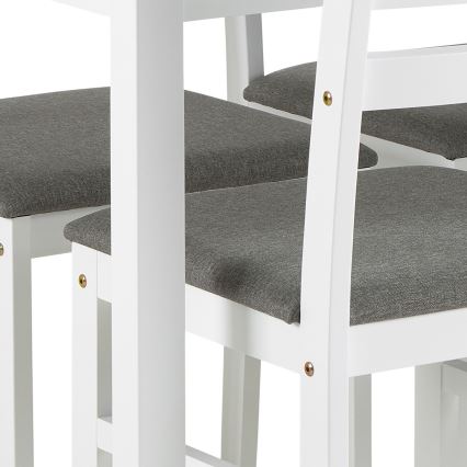 Set Esstisch und 4 Stühle EMILY weiß