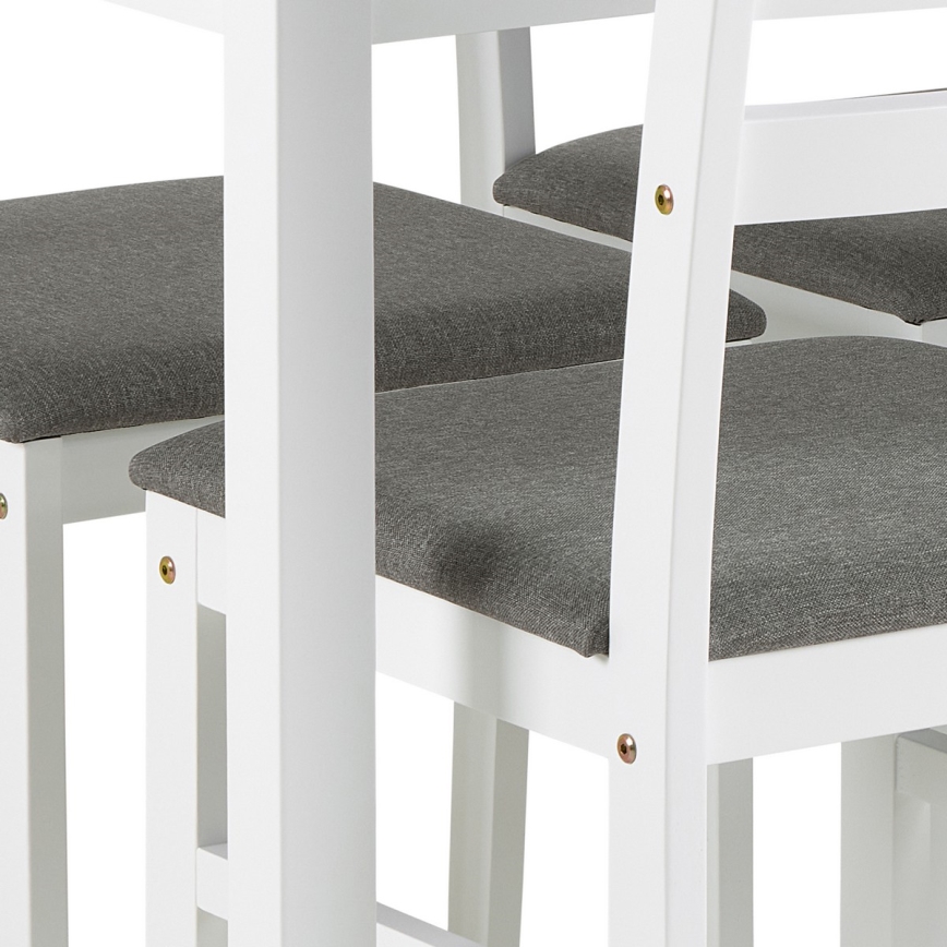 Set Esstisch und 4 Stühle EMILY weiß