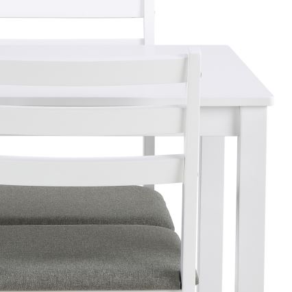 Set Esstisch und 4 Stühle EMILY weiß
