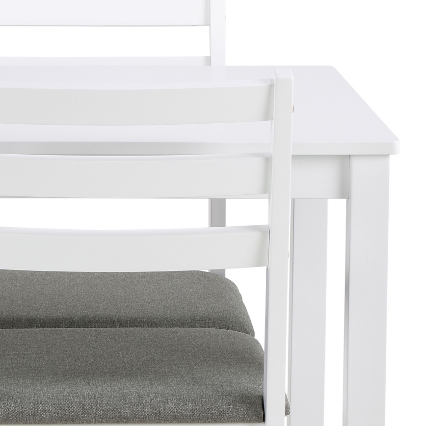 Set Esstisch und 4 Stühle EMILY weiß