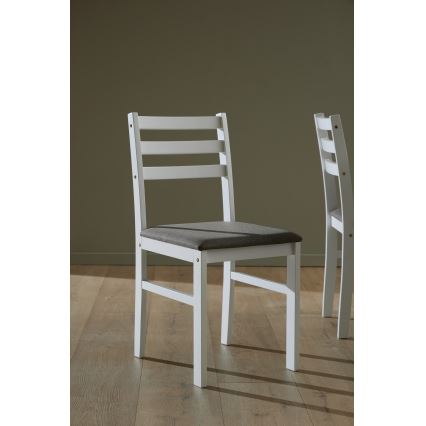 Set Esstisch und 4 Stühle EMILY weiß