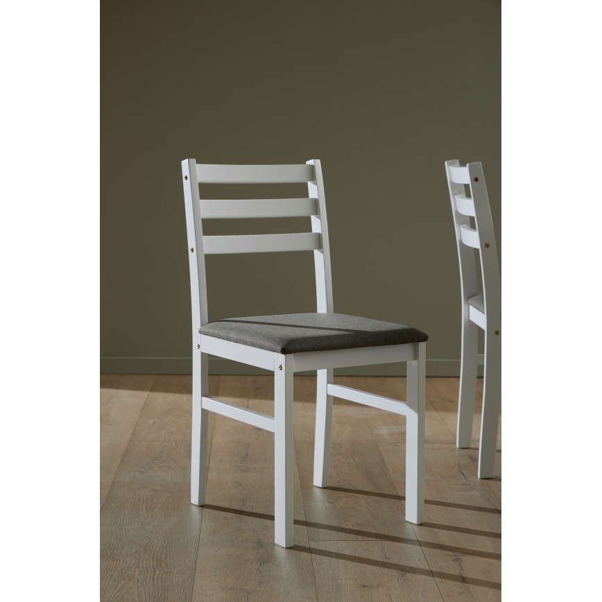 Set Esstisch und 4 Stühle EMILY weiß