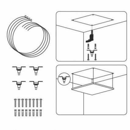 Set mit hängenden Seilen